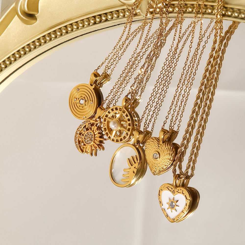 Moon and Sun Ketting - Stainless Steel